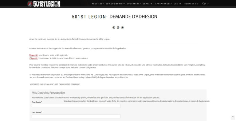 formulaire légion page 1